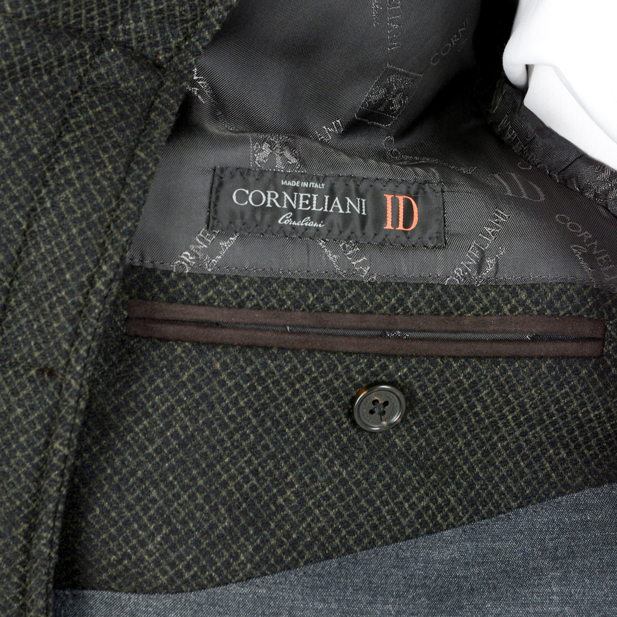 Corneliani Mens Jacket Long Sleeves Dark Grey