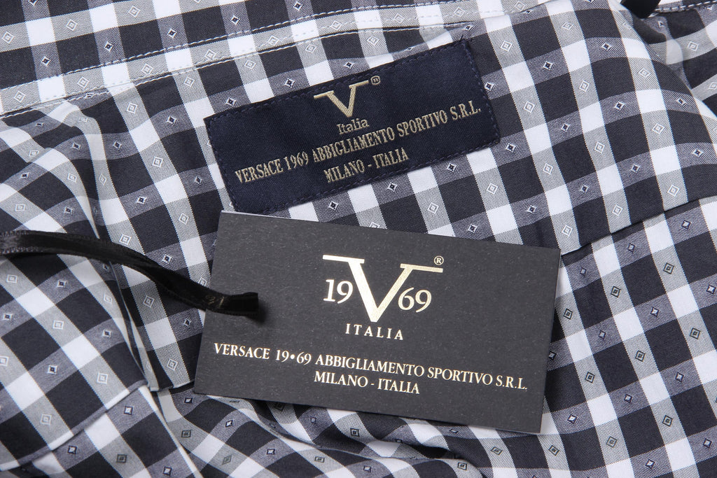 Camisa clásica moderna de corte italiano para hombre V 1969, talla 377, 216