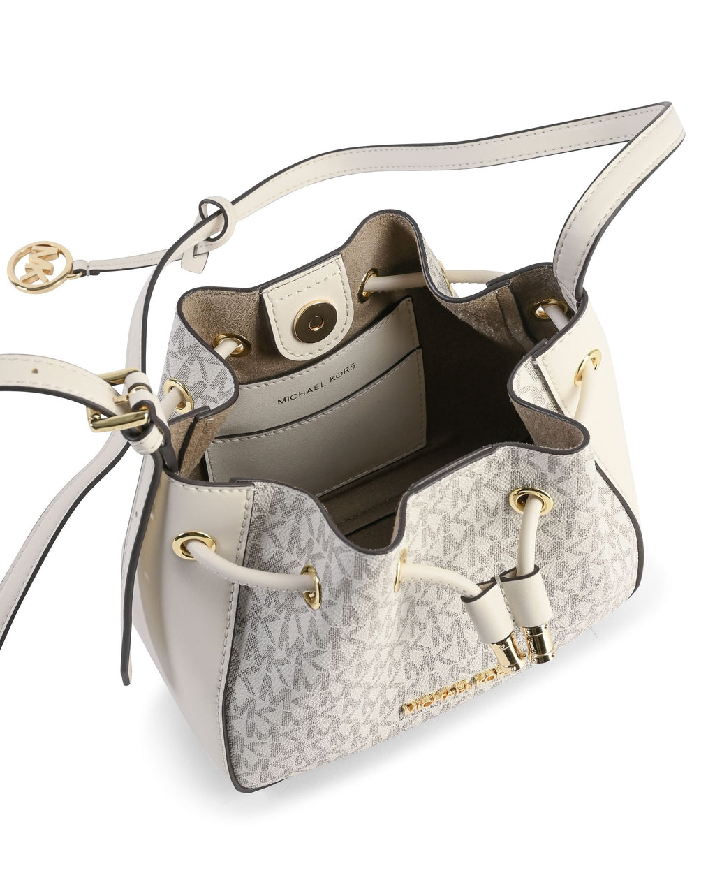 Bolso bandolera pequeño tipo cubo Michael Kors 35F2G8PM1B LT CREAM MULTI