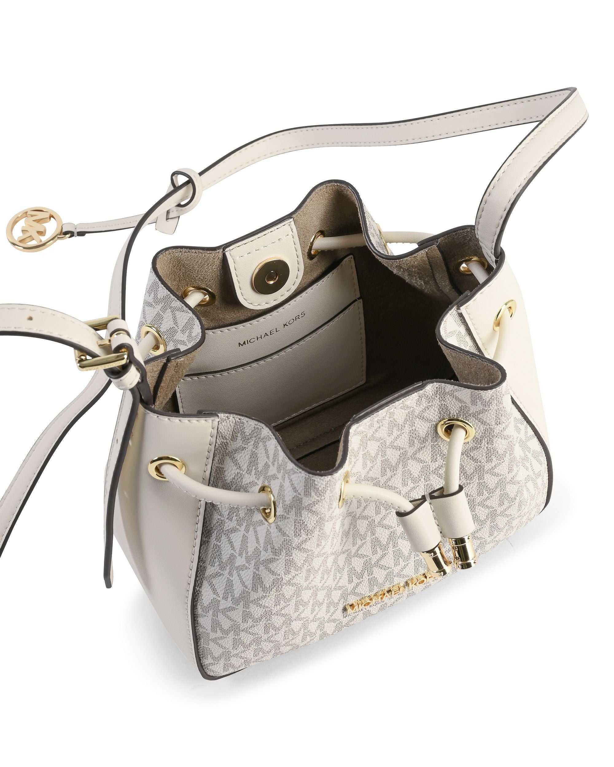 Bolso bandolera pequeño tipo cubo Michael Kors 35F2G8PM1B LT CREAM MULTI