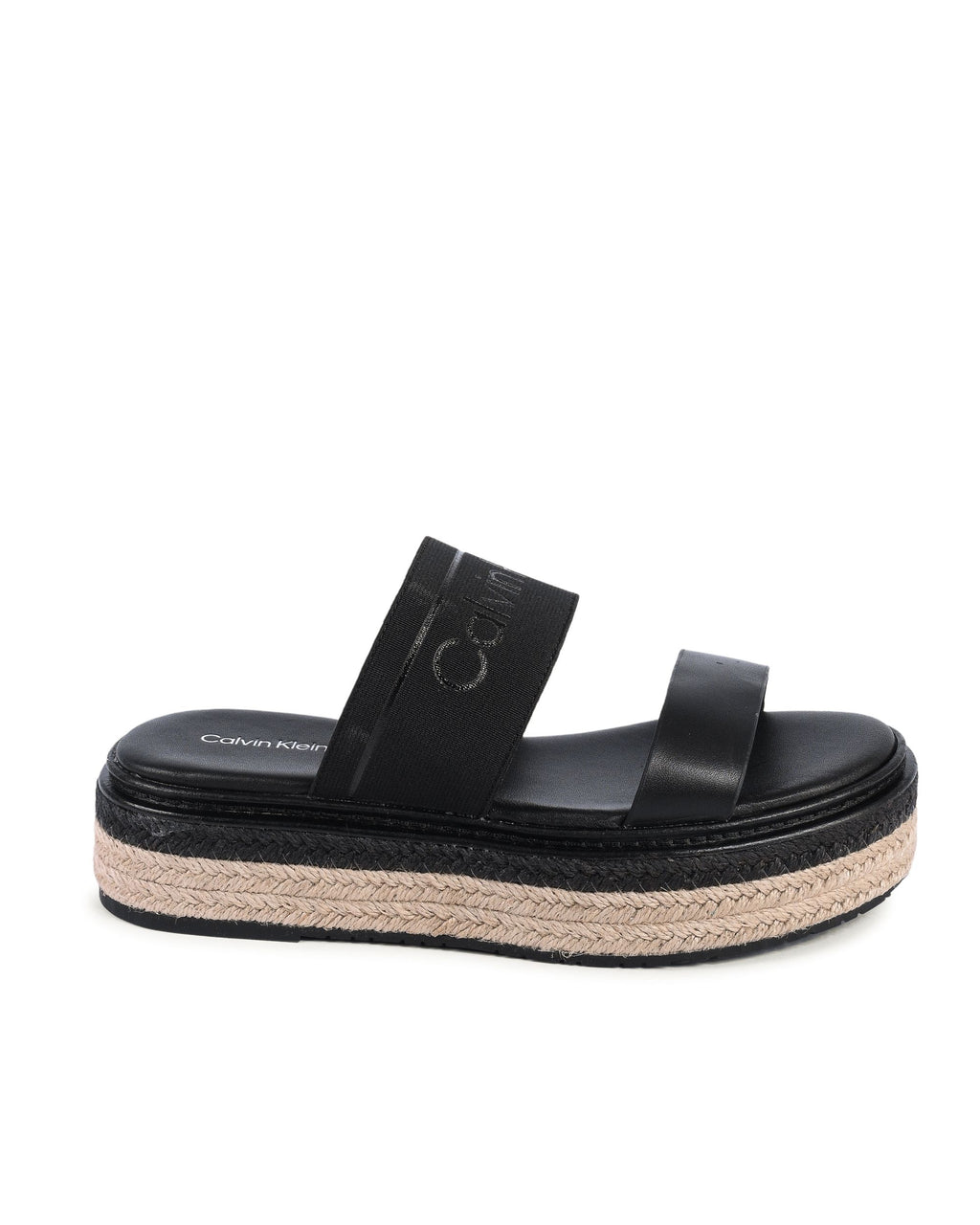 Calvin Klein - Sandalias de cuña para mujer, color negro, HW0HW01966BEH