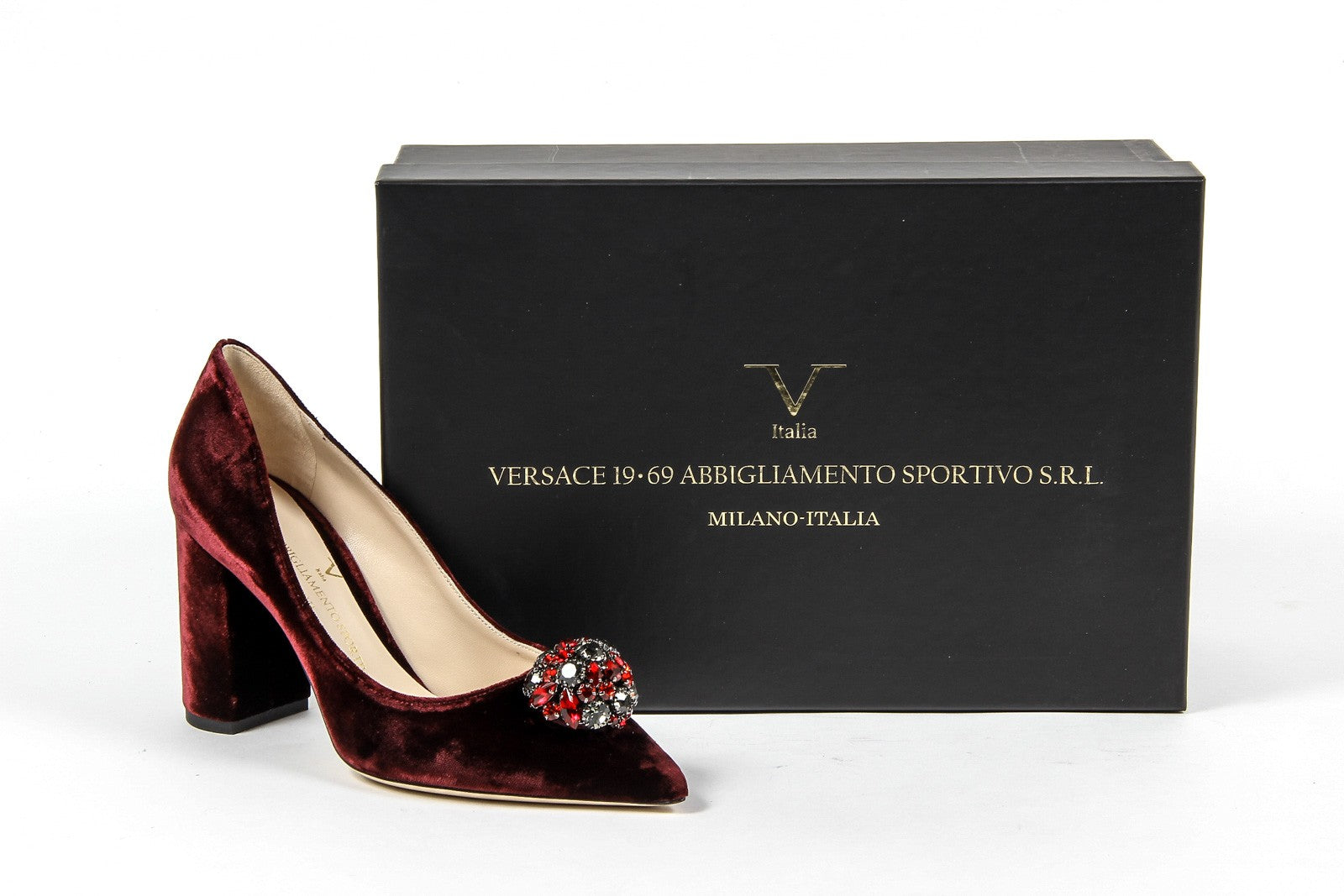 V 1969 Italia Zapatos de salón para mujer 3108220 VELLUTO BURDEOS