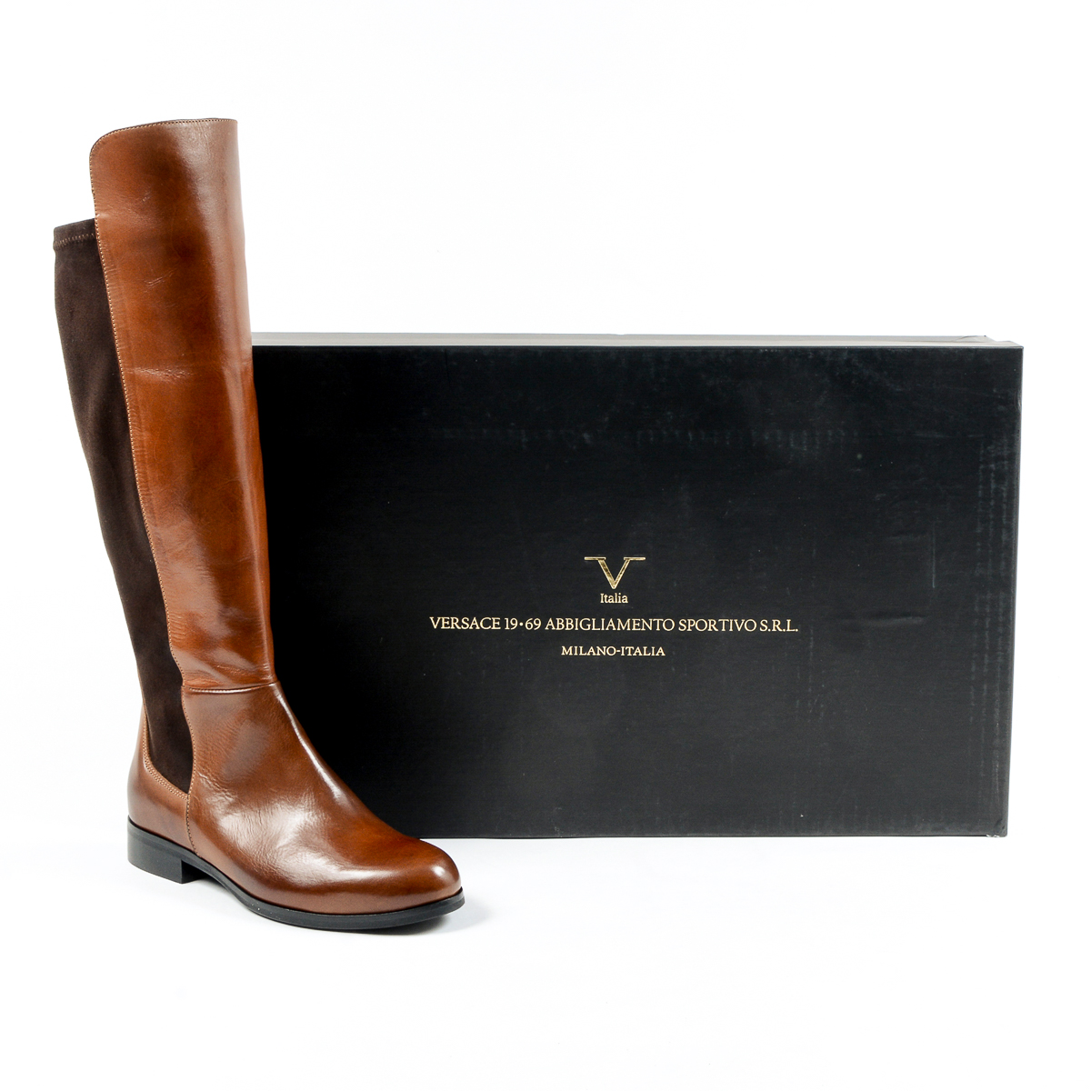 V 1969 Italia Womens High Boot Brown GRAPE