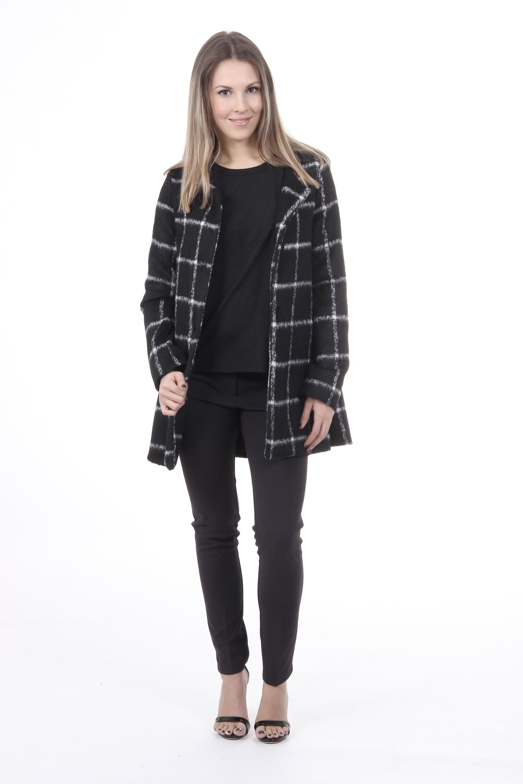 Abrigo Mujer V 1969 Italia CAPPOTTO BAMBOLINA TESS. sara nero