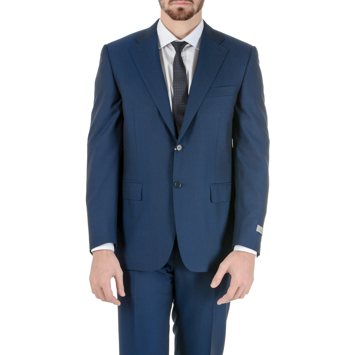 Canali Mens Suit Long Sleeves Blue