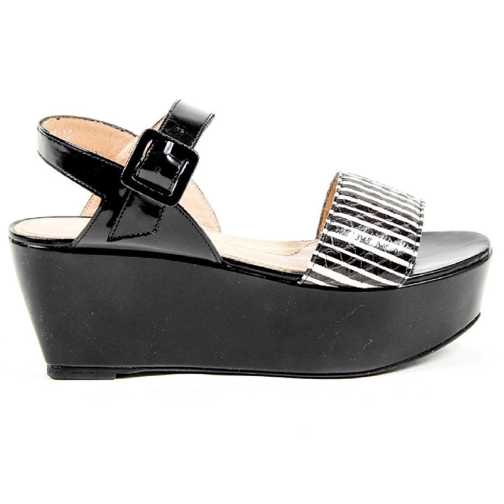 Robert Clergerie Paris Sandalia de plataforma para mujer FRAKS RAY JAZZ NOIR DBL PDR