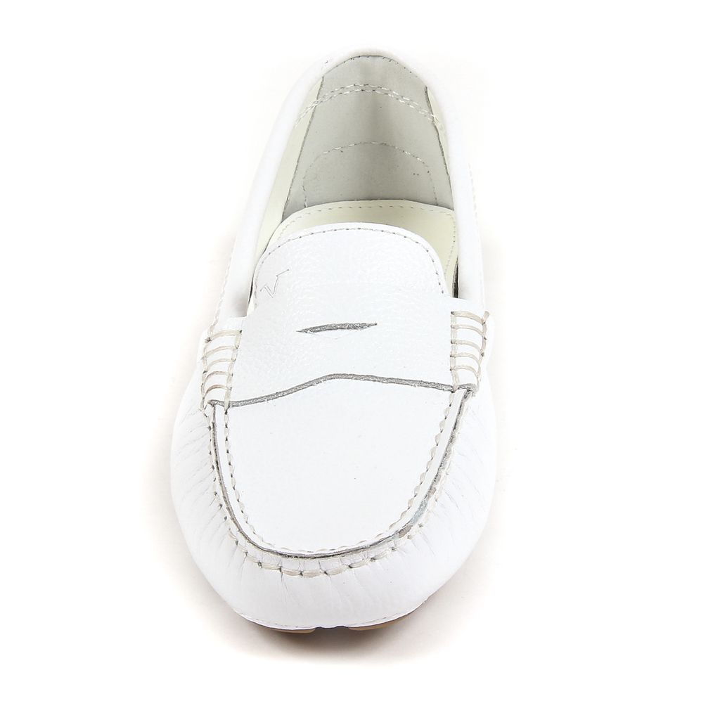 Mocasines V 1969 Italia para mujer, color blanco, AMALFI