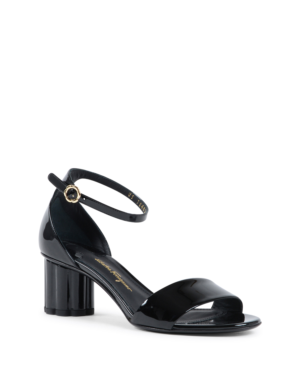 Salvatore Ferragamo Sandalia con correa al tobillo para mujer Negro ERACLEA