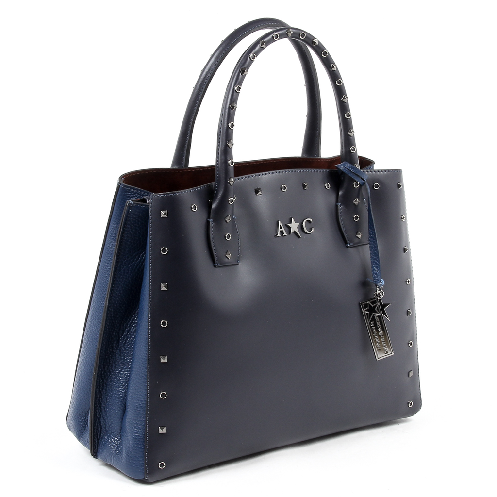 Andrew Charles Womens Handbag Dark Blue NELLY