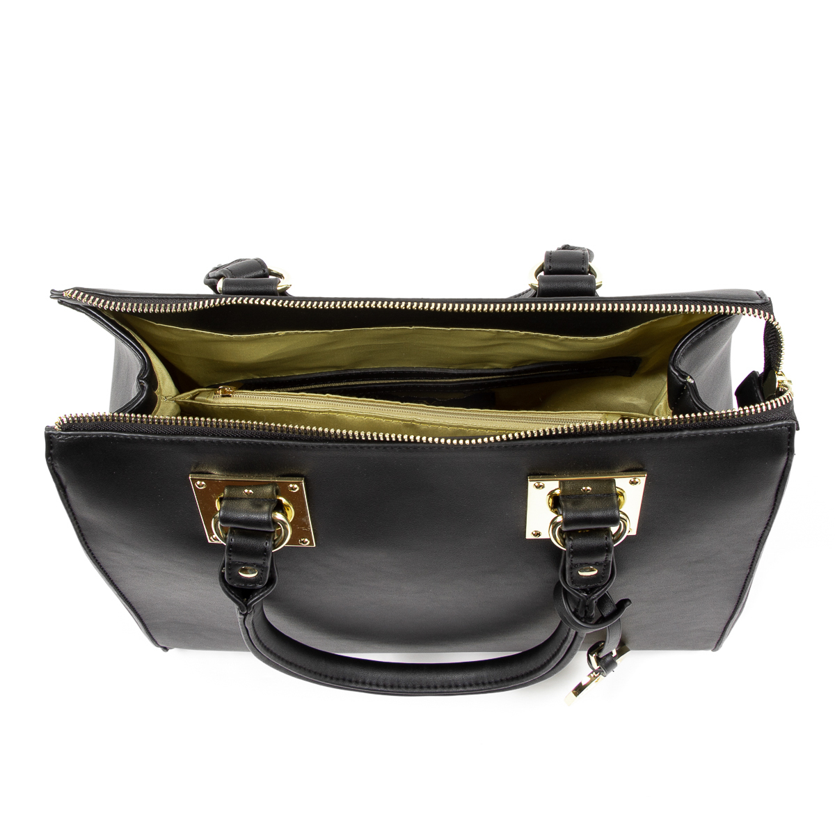 Bolso de mano para mujer V 1969 Italia, color negro, LISA