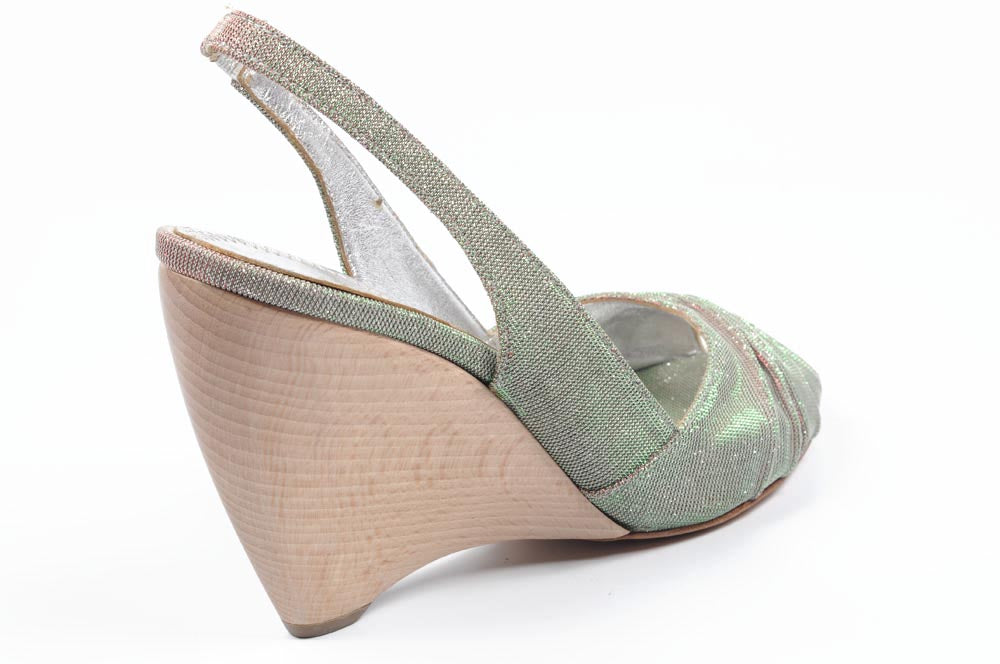 Sandalia mujer Sebastian Milano S2674A VAR A LUREX ARGENTO