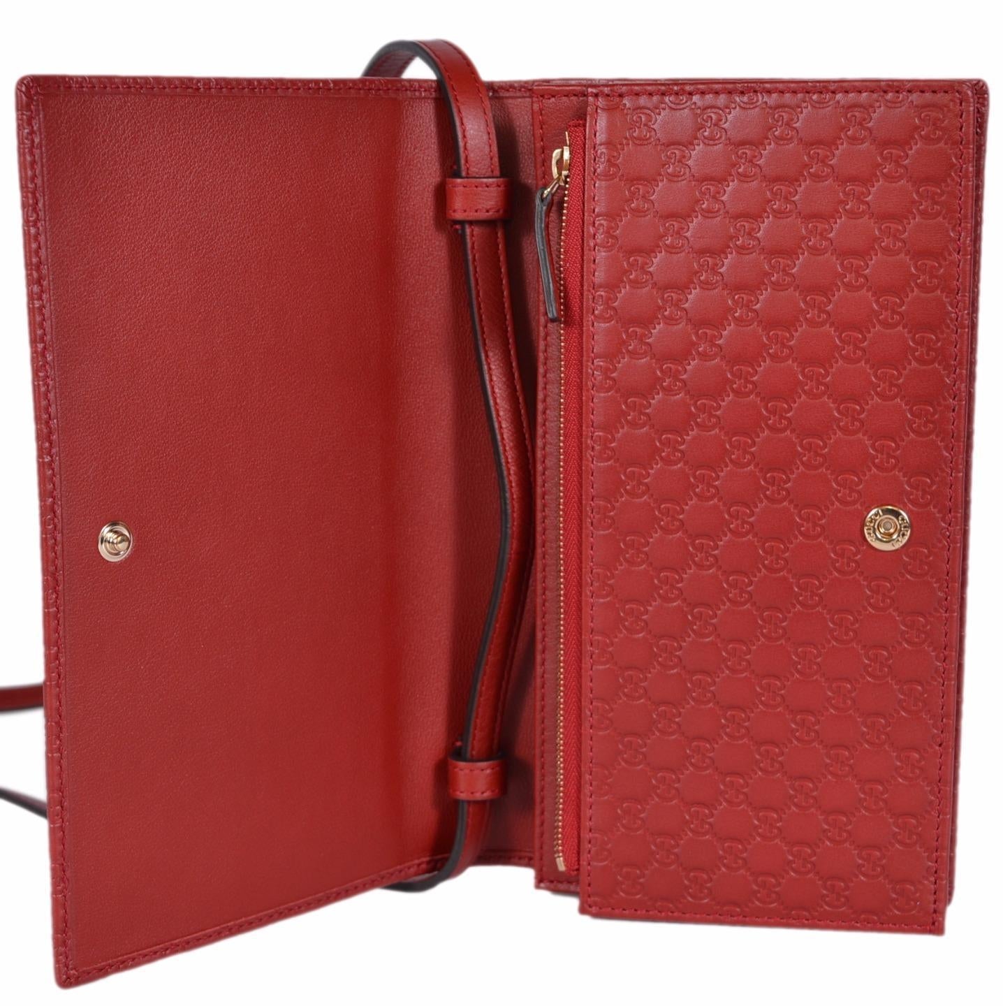 Bolso bandolera Gucci Guccissima rojo