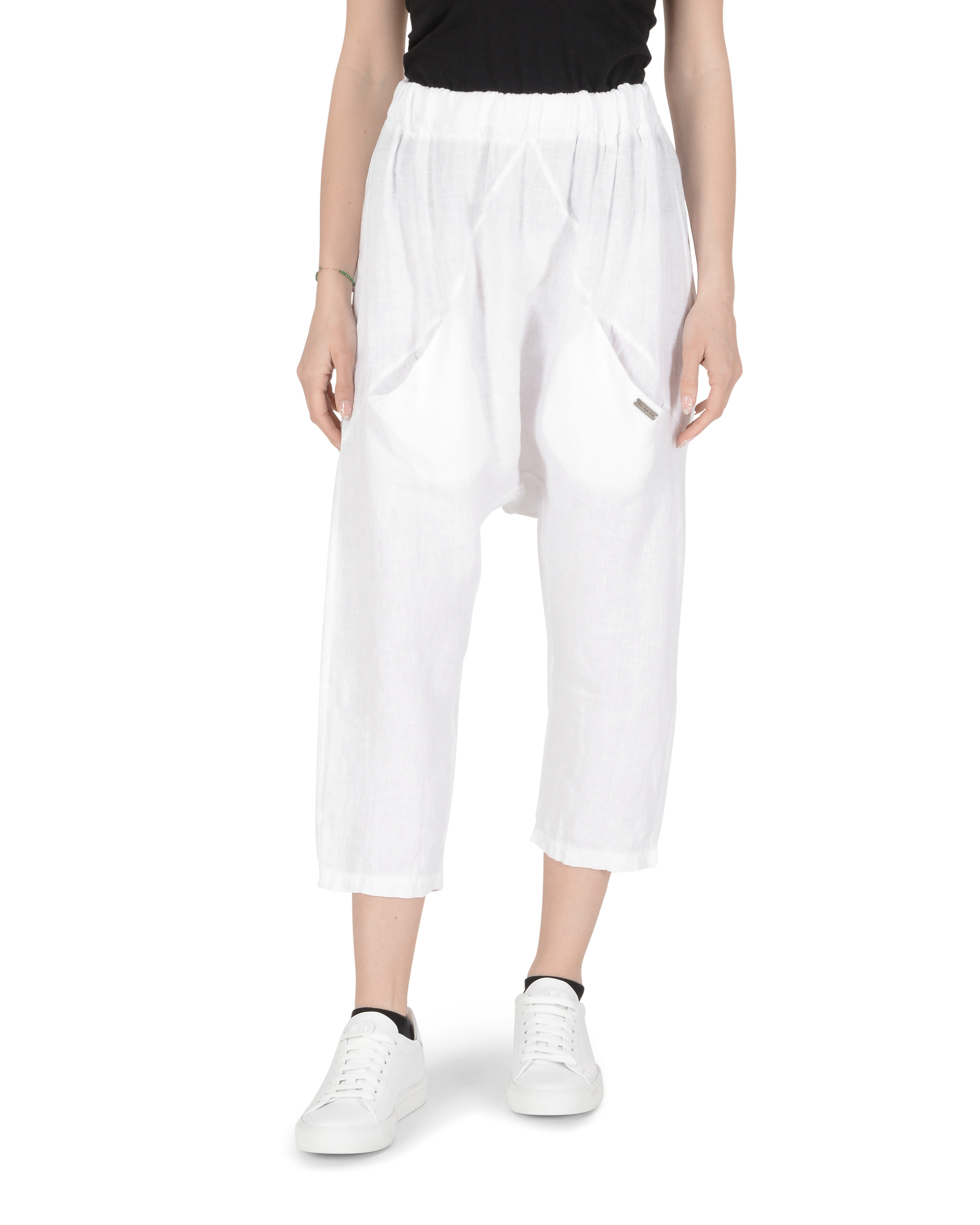 19V69 Italia Pantalones de mujer blancos SARDEGNA WHITE