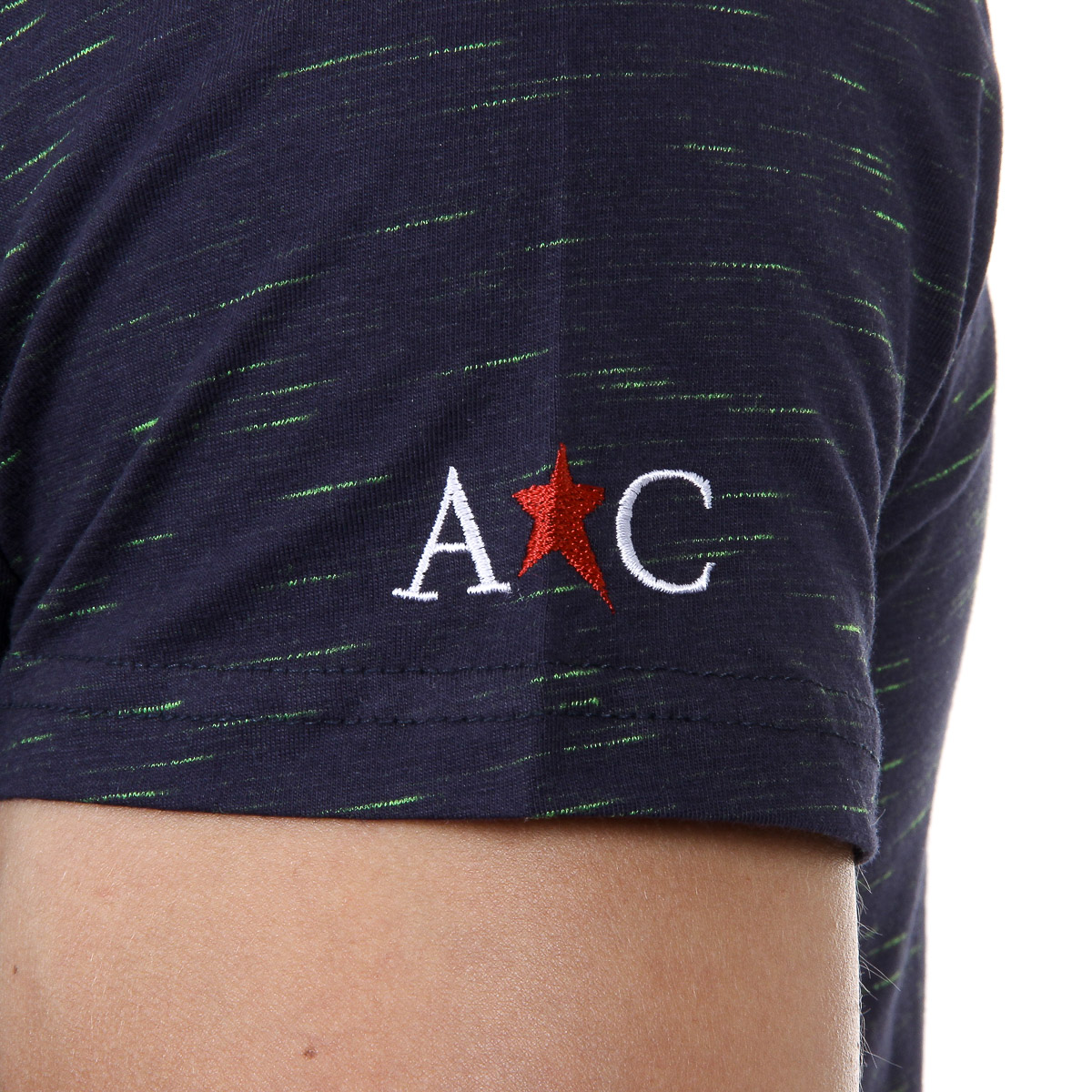 Andrew Charles Mens T-Shirt Short Sleeves Round Neck Dark Blue JACK