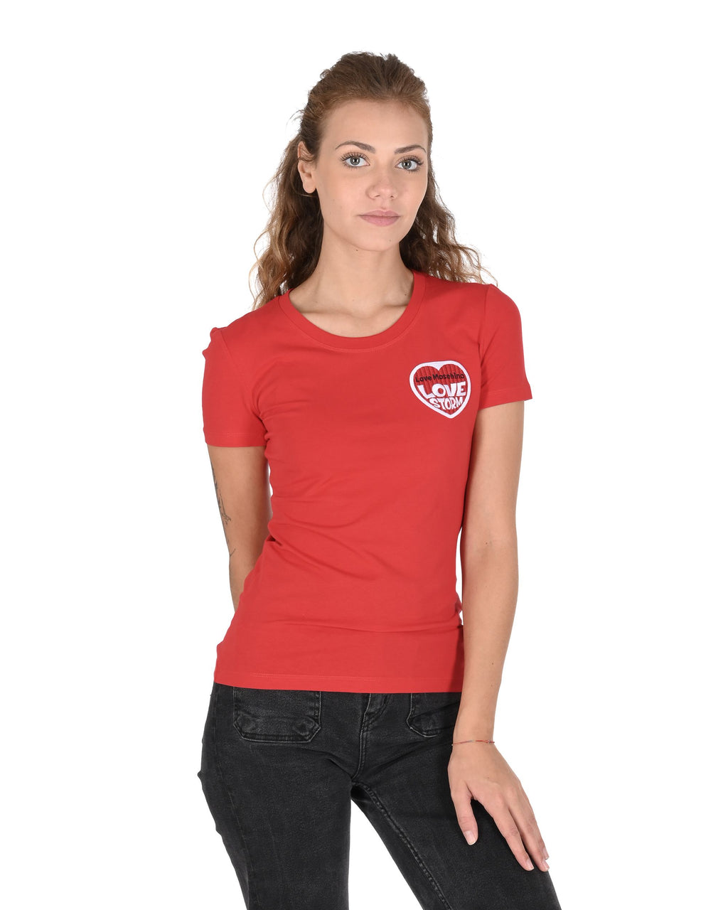 Camiseta Love Moschino para mujer W 4 H19 80 E 1951 O97 ROJO