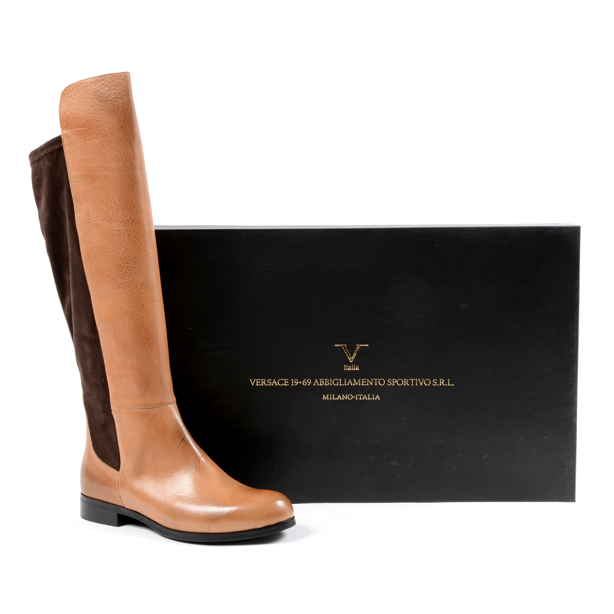 V 1969 Italia Bota alta para mujer marrón GRAPE