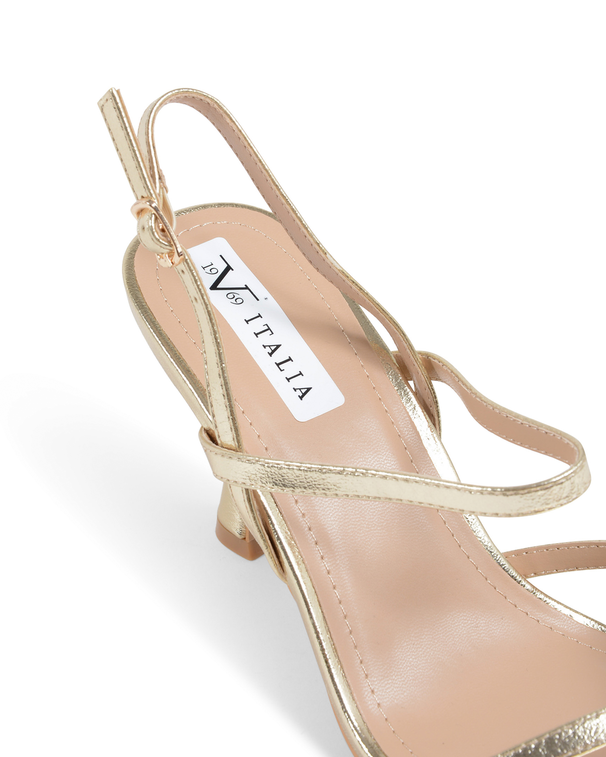19V69 Italia Sandalia de tira trasera para mujer Oro V81813 ORO