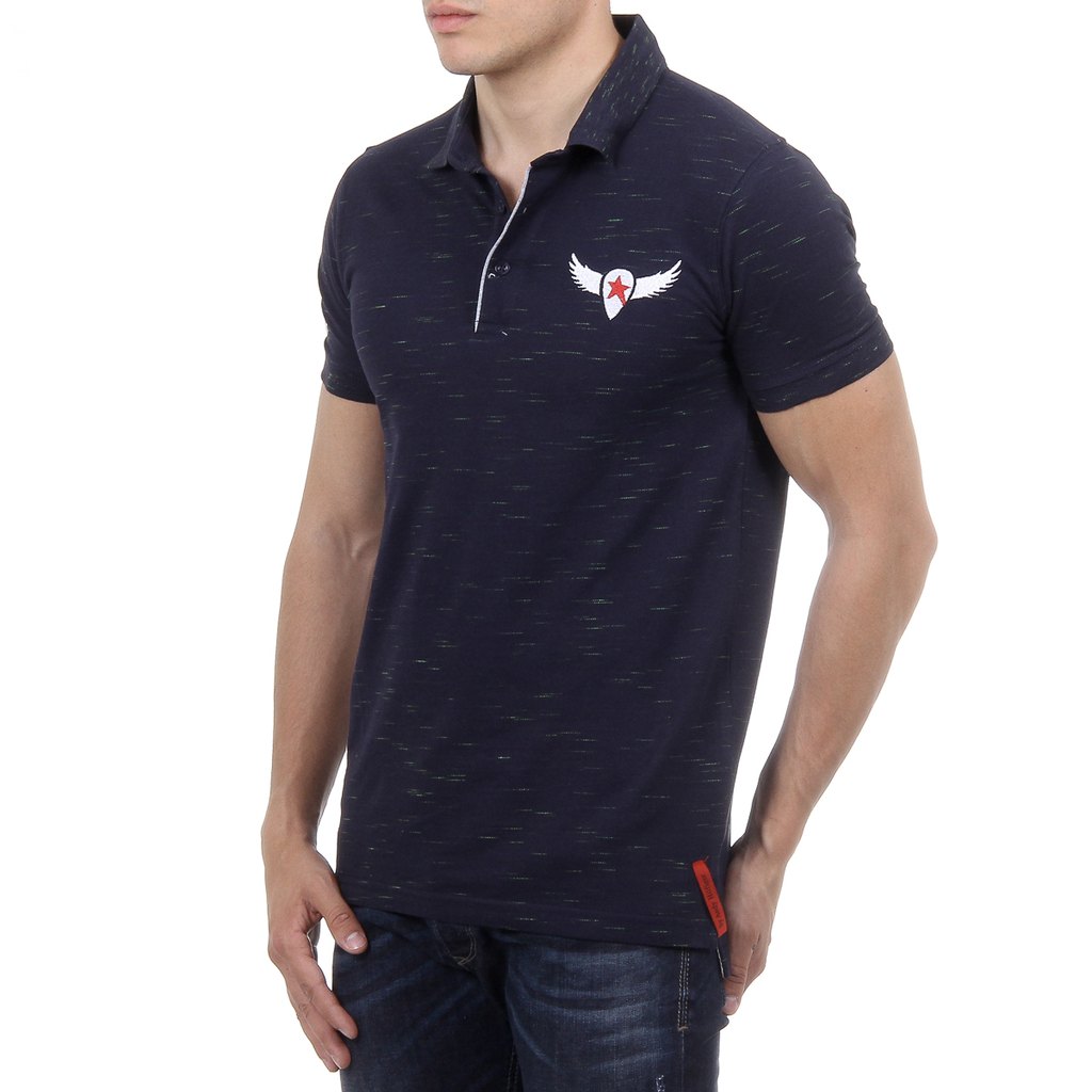 Andrew Charles Mens Polo Short Sleeves Dark Blue THOMAS