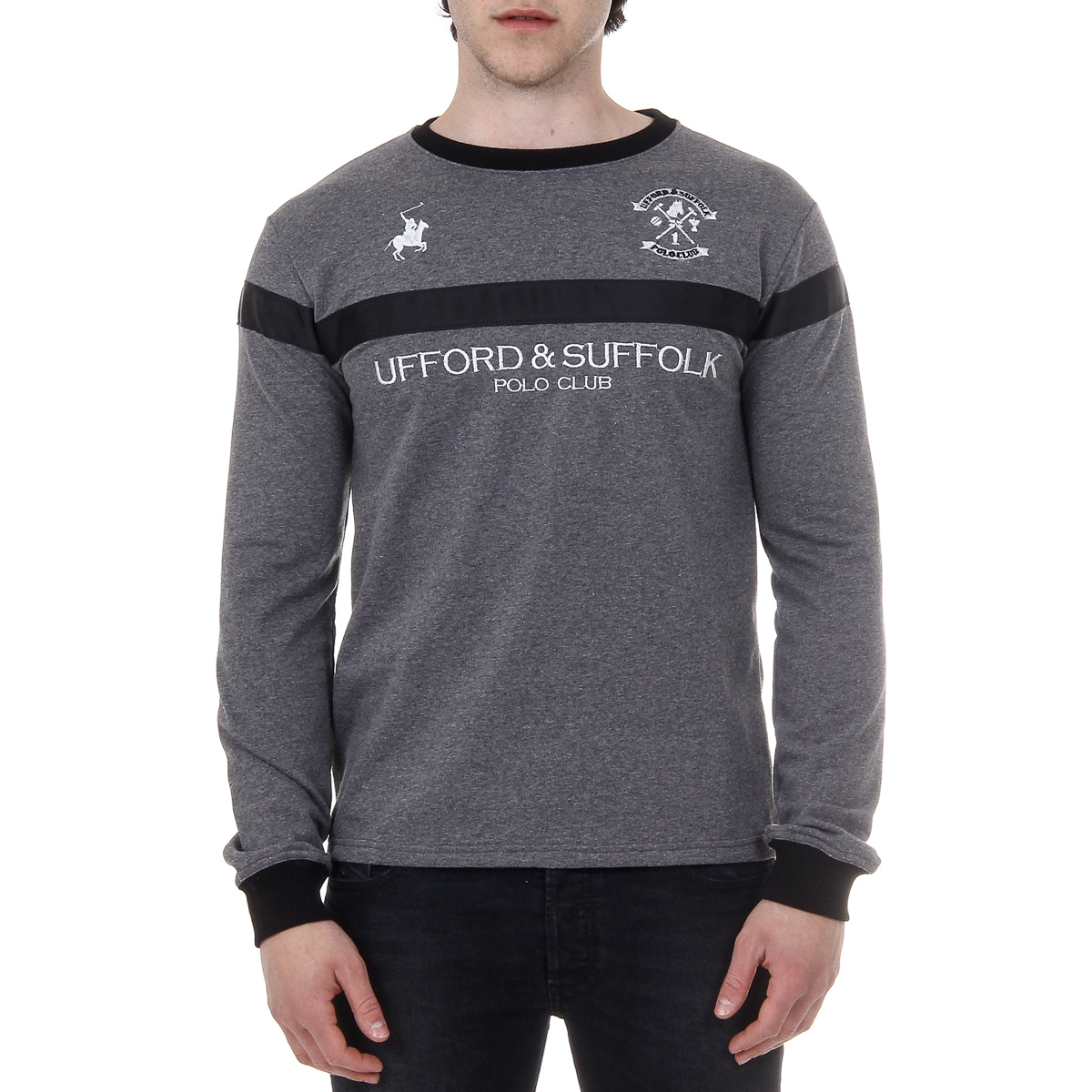 Suéter de hombre Ufford & Suffolk Polo Club de manga larga y cuello redondo