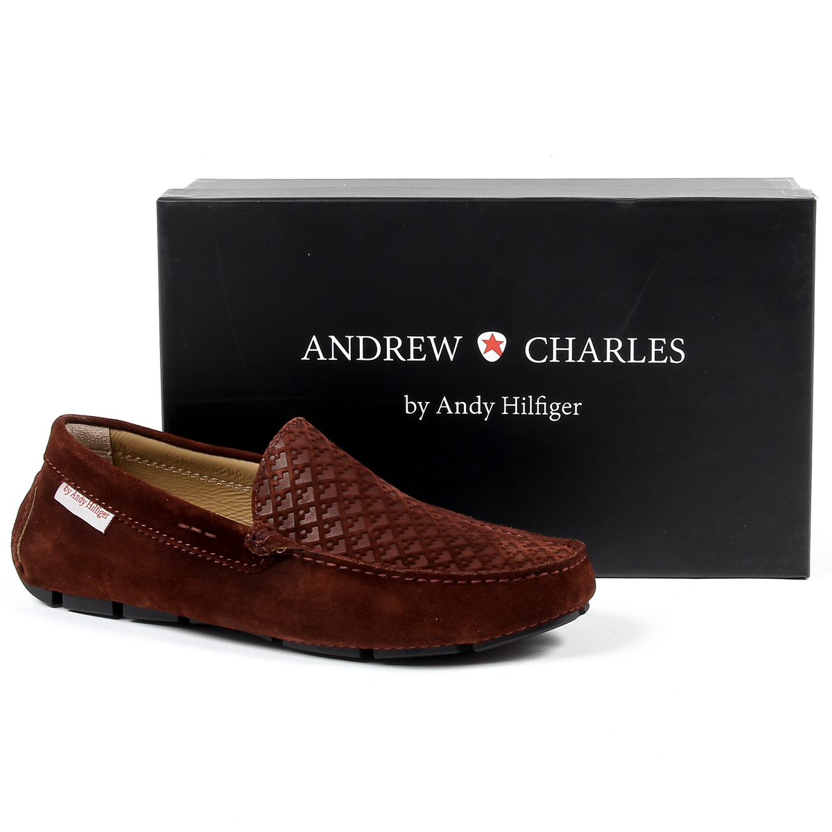 Mocasín Andrew Charles para hombre Burdeos TRON