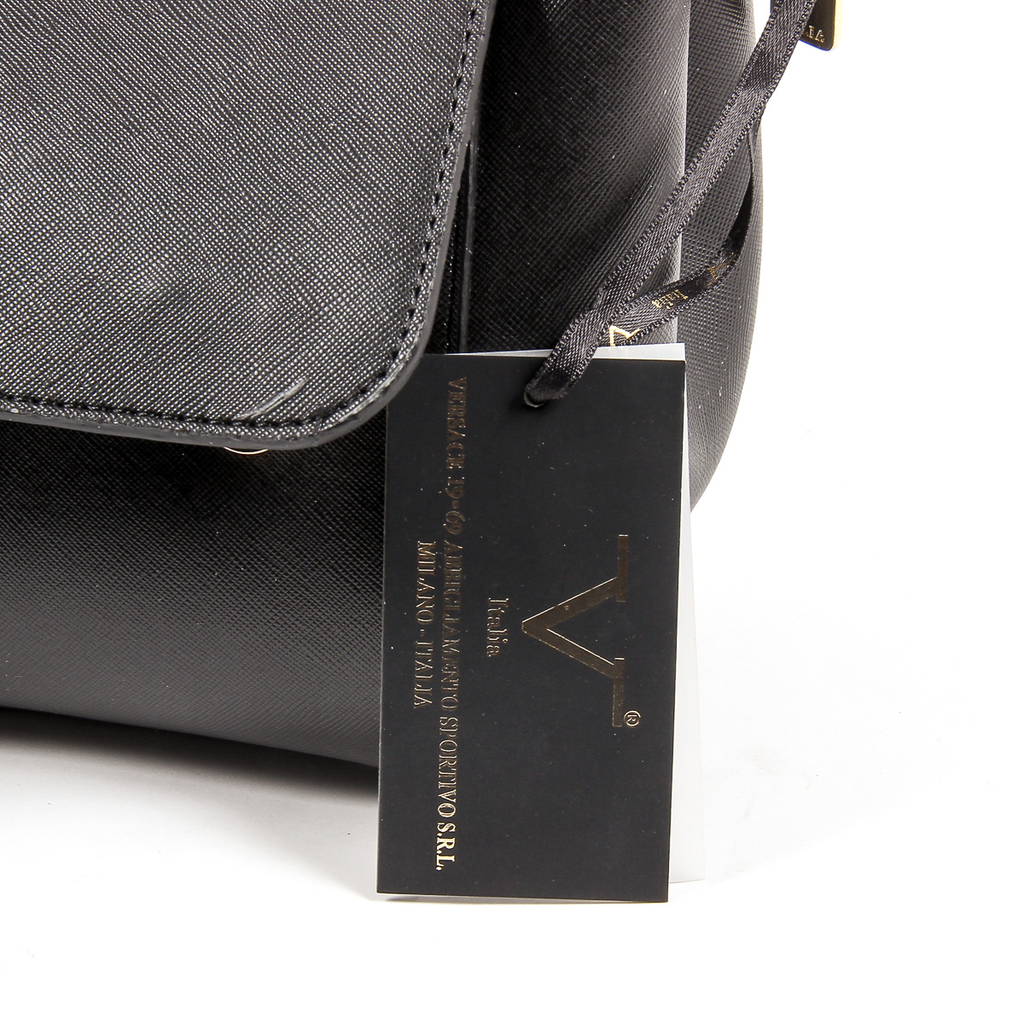 Bolso de mano para mujer V 1969 Italia VE014 NEGRO