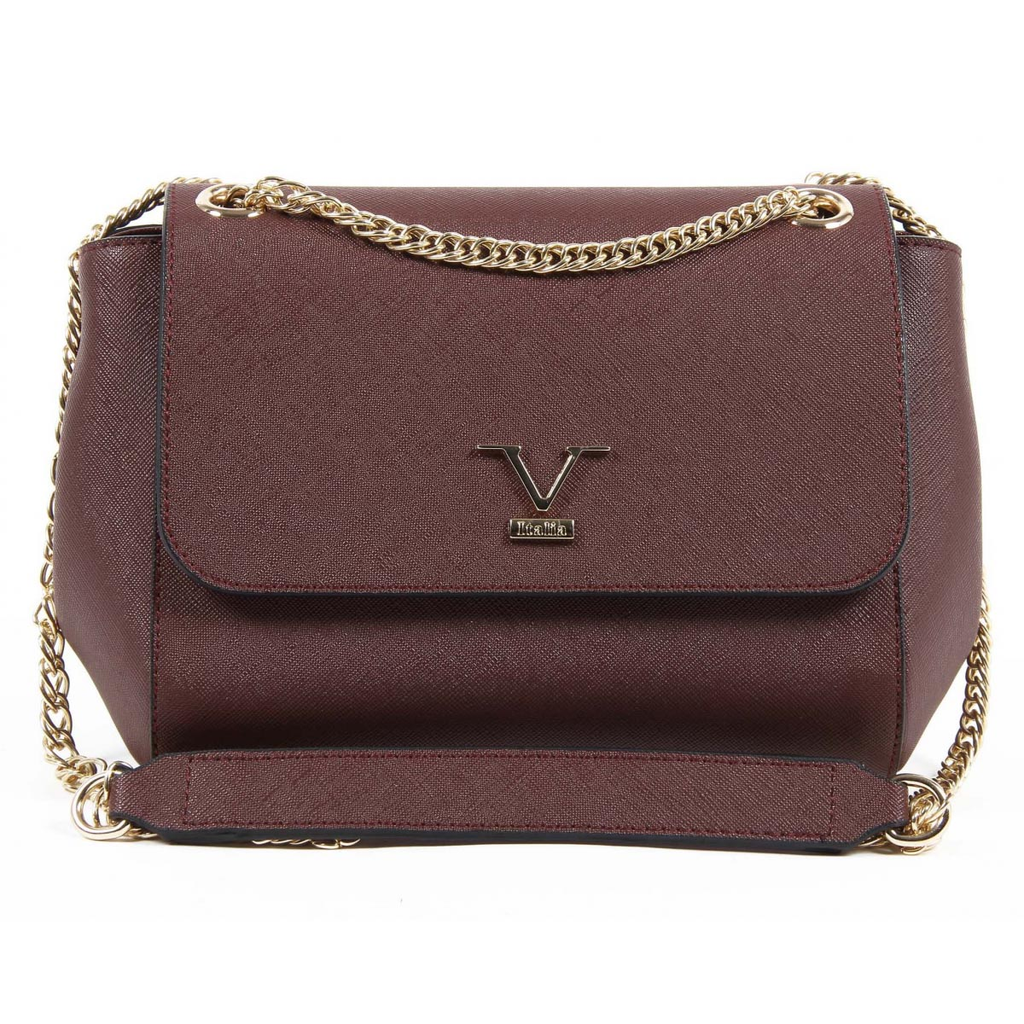 Bolso de mano para mujer V 1969 Italia VE014 ROJO CLARET