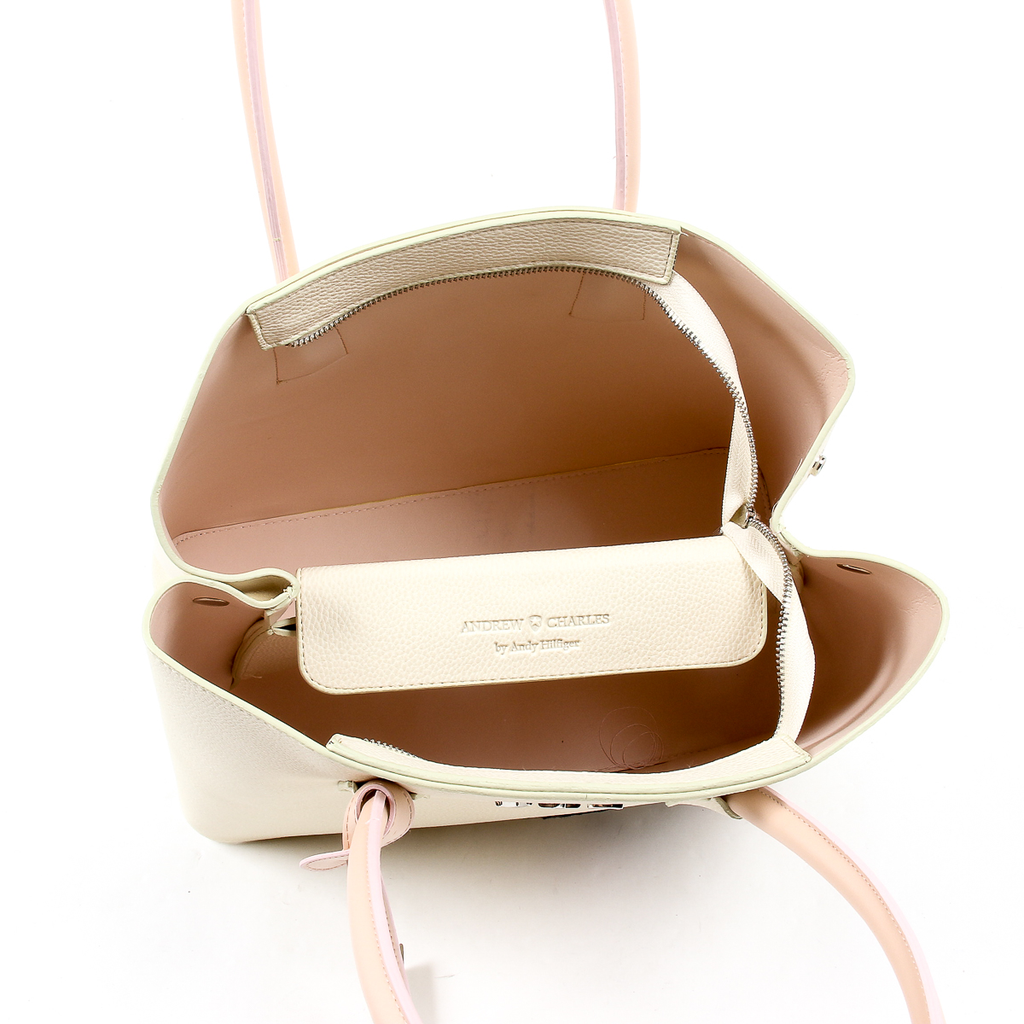 Bolso de mano Andrew Charles para mujer, color beige, GEORGIA