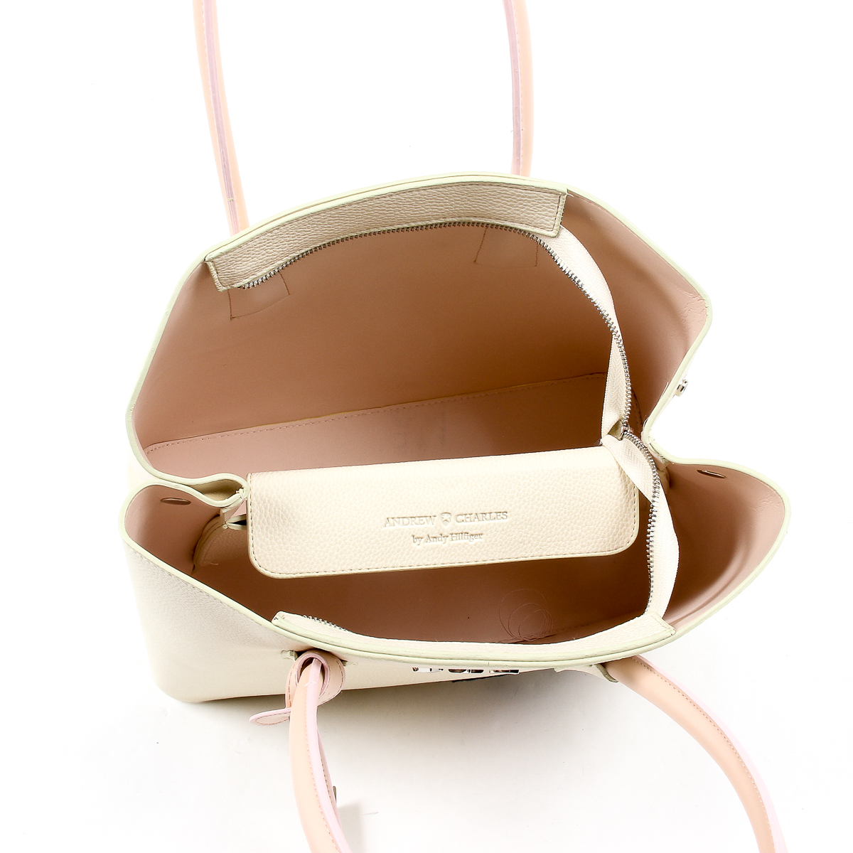 Bolso de mano Andrew Charles para mujer, color beige, GEORGIA