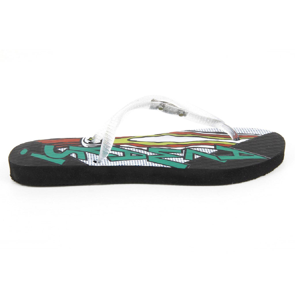 Chanclas Coca Cola para mujer CCA0591 POP ART GARRAFA GIRLS NEGRO