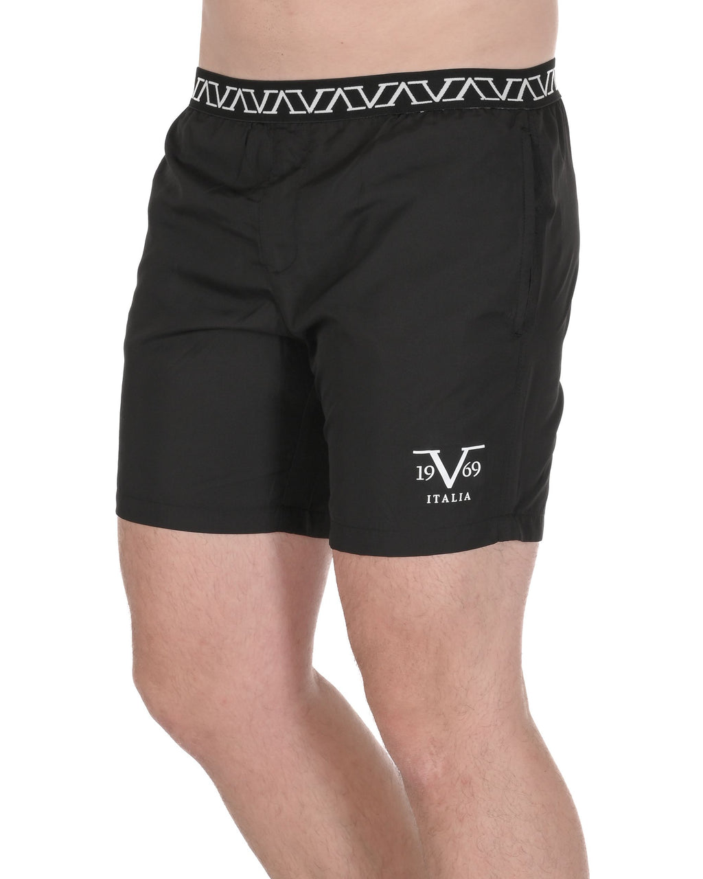 19V69 Italia Mens Swimwear Trunk VSC1MBM07 BLACK