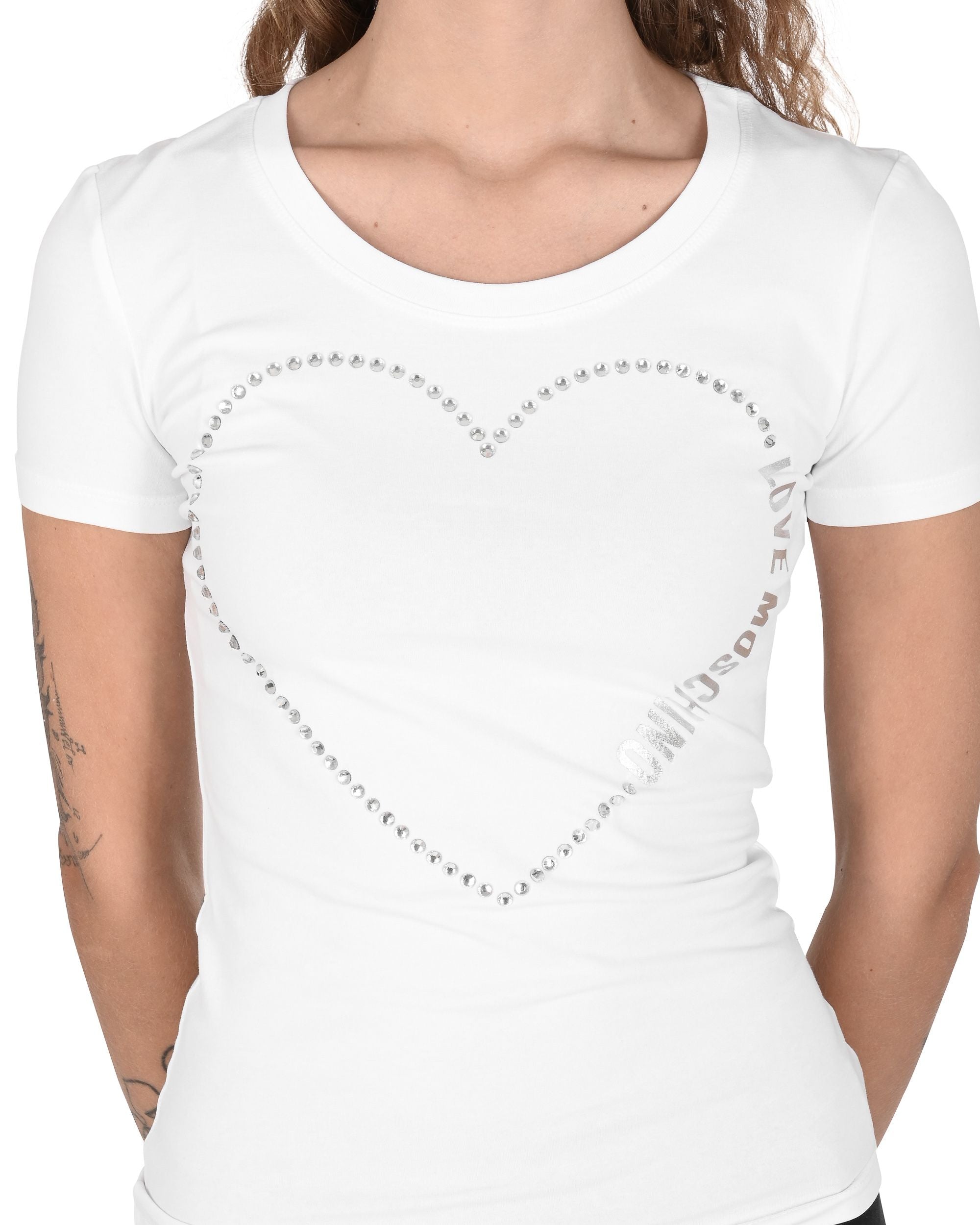 Camiseta de mujer Love Moschino W 4 H19 09 E 2264 A00 BLANCO ÓPTICO