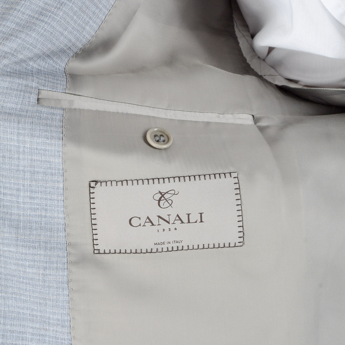 Canali Mens Suit Long Sleeves Light Grey