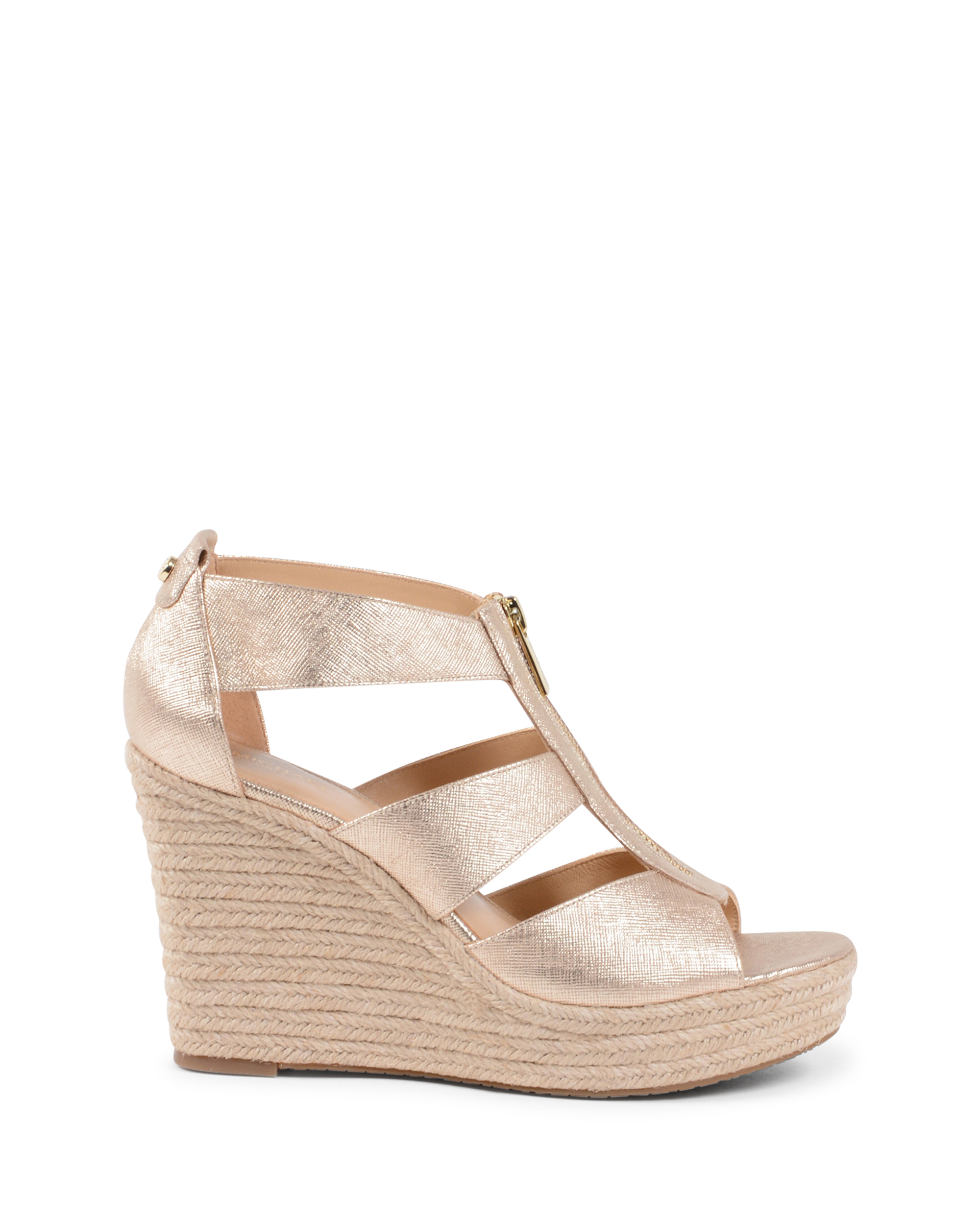 Sandalia de Cuña Michael Kors Mujer Dorada DAMITA