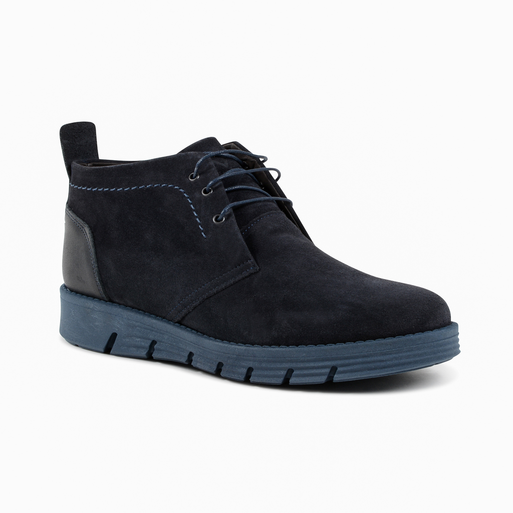 19V69 Italia Botín para hombre Azul 930 CAMOSCIO AZUL