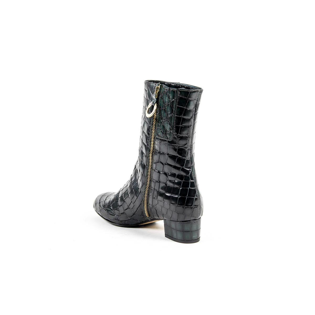 Bota Corta Mujer V 1969 Italia ESTELLE COMBO OPACO PETROLIO