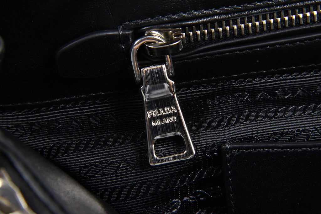 Bolso de compras Prada BN2866 Nero Soft Calf