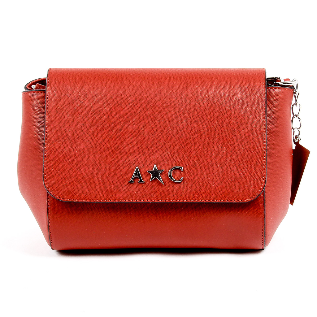 Andrew Charles Womens Handbag Red VERA