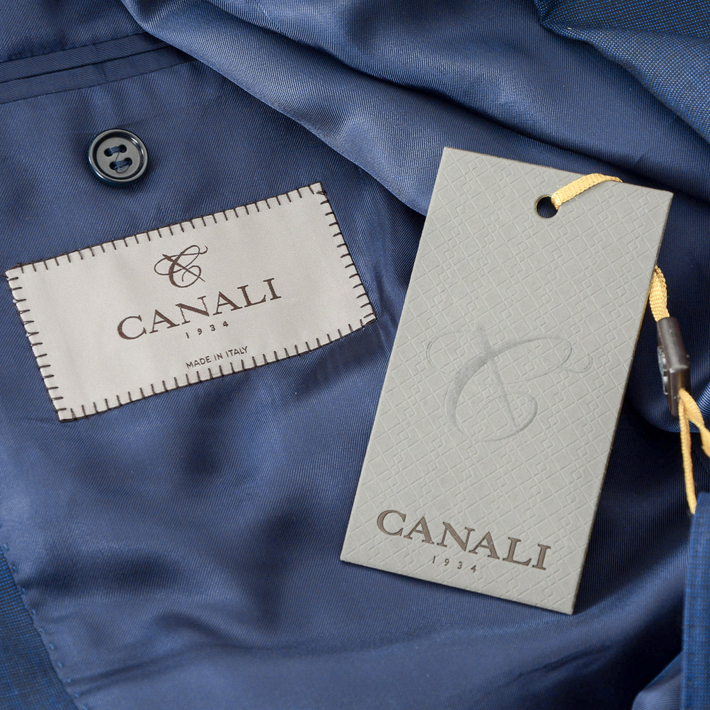 Traje Canali para hombre de manga larga azul
