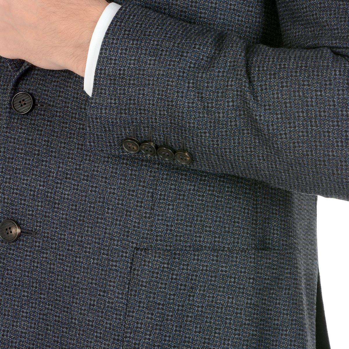 Chaqueta Canali para hombre de manga larga gris oscuro