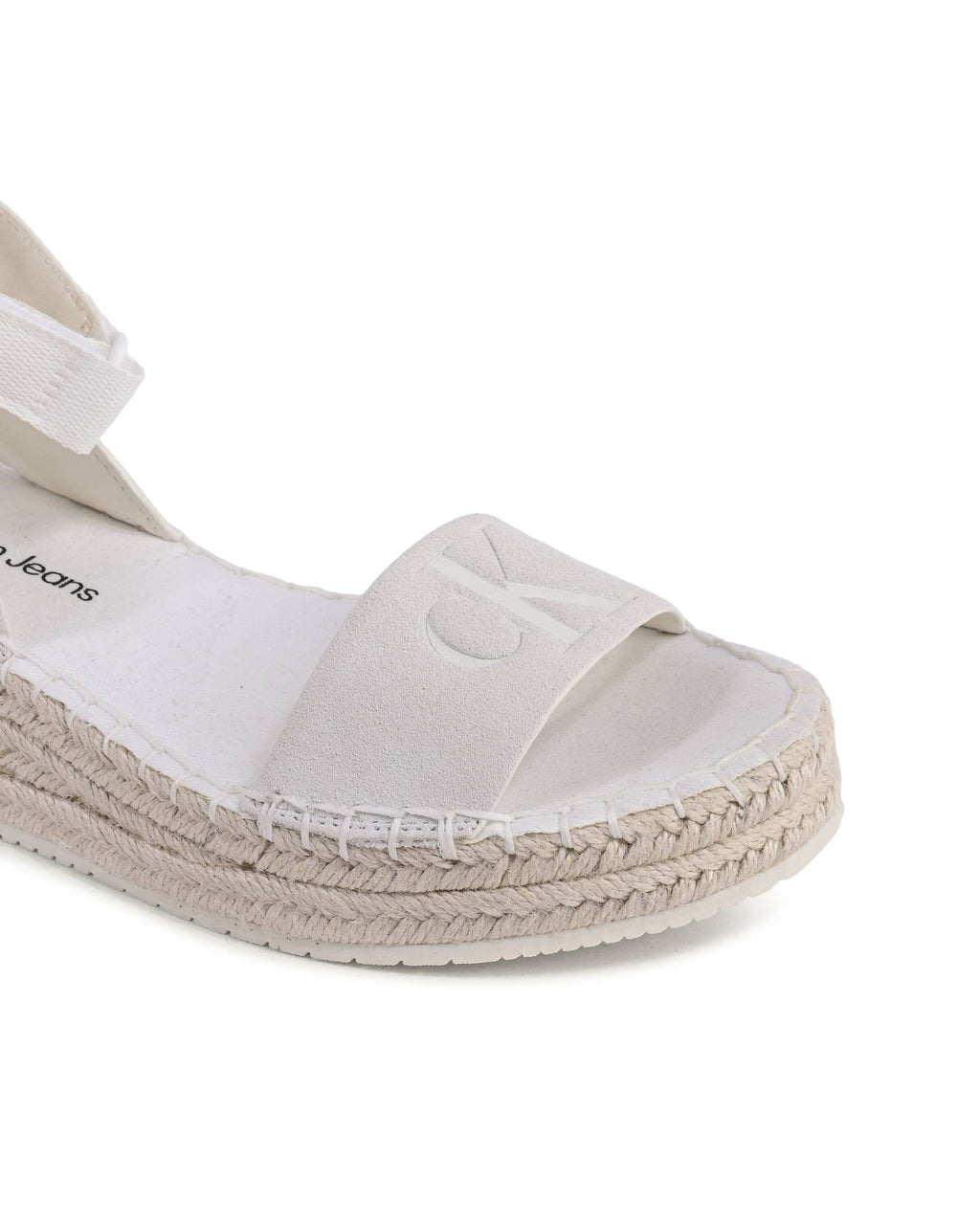 Calvin Klein - Sandalias de cuña para mujer, color beige, YW0YW009770F9