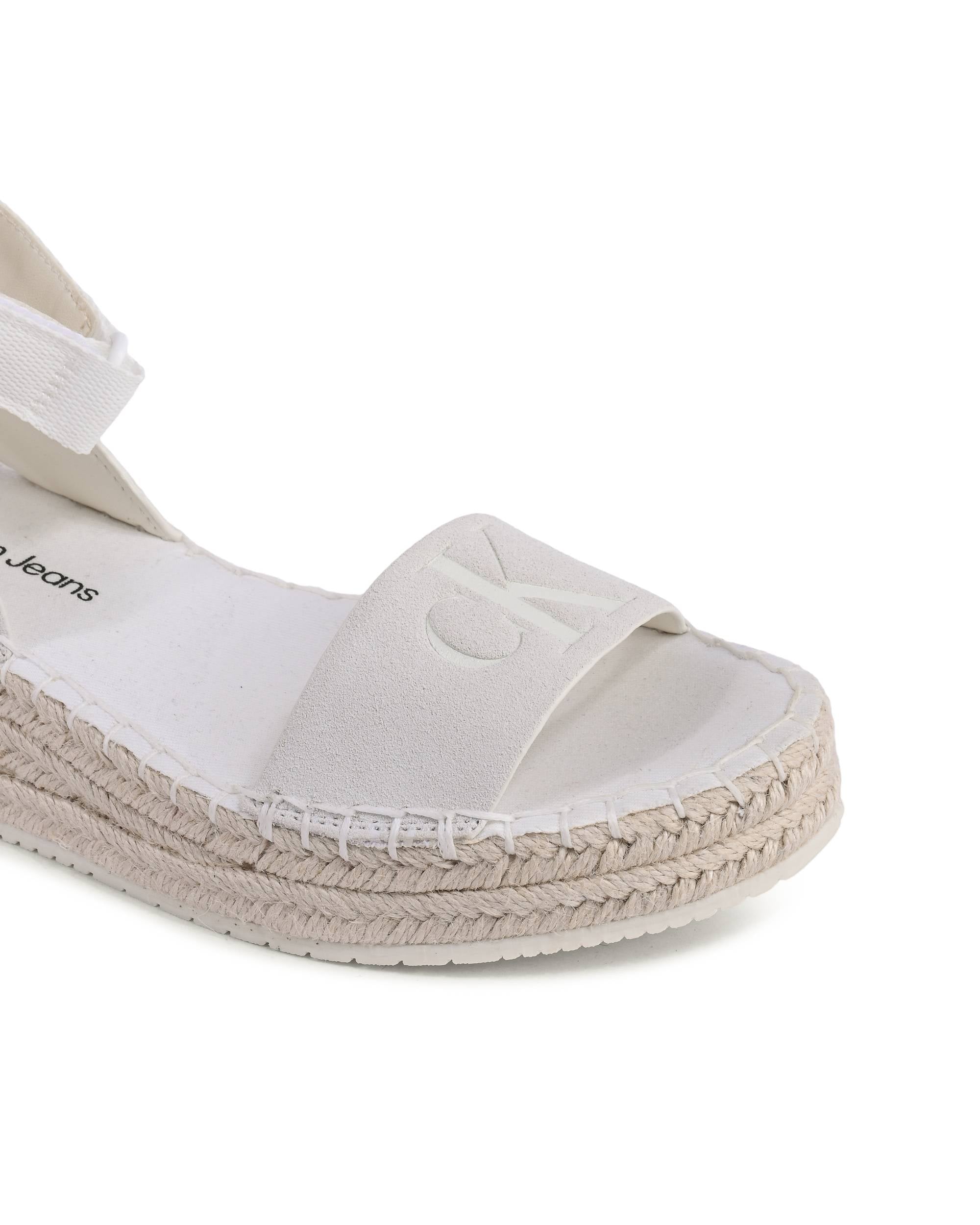 Calvin Klein - Sandalias de cuña para mujer, color beige, YW0YW009770F9