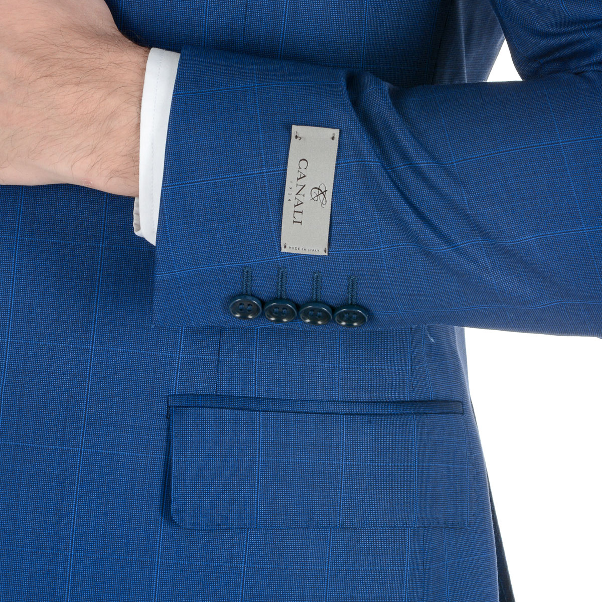 Canali Mens Suit Long Sleeves Blue