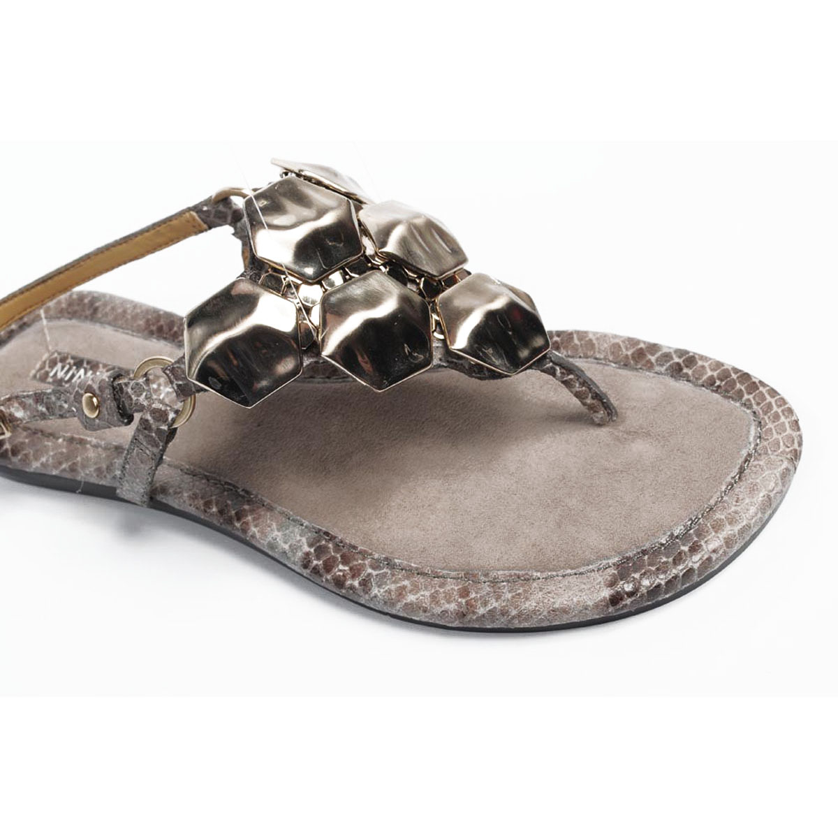 Sandalias planas con tira trasera para mujer Nine West NWWALID MARRÓN MULTICOLOR
