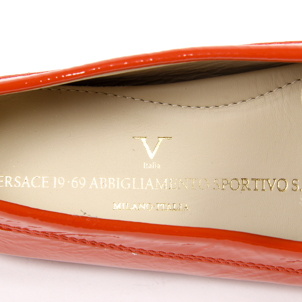 Mocasines V 1969 Italia para mujer, color rojo AMALFI