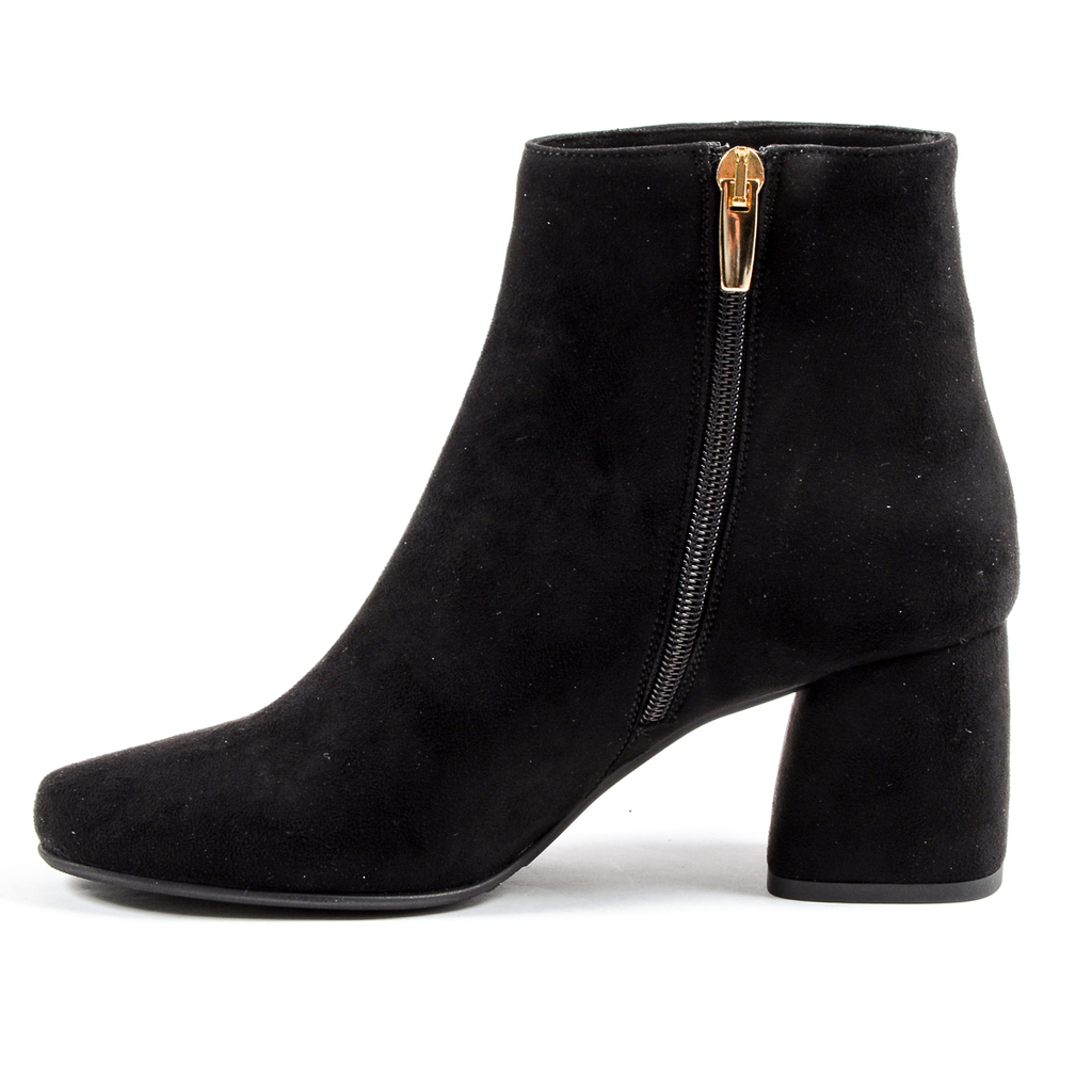 Andrew Charles Womens Heeled Ankle Boot Black DOLLY