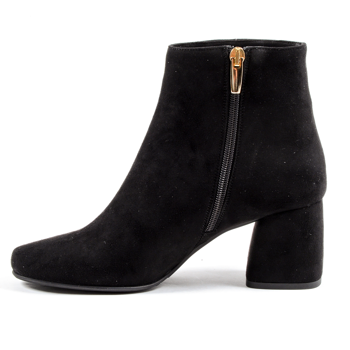 Andrew Charles Womens Heeled Ankle Boot Black DOLLY