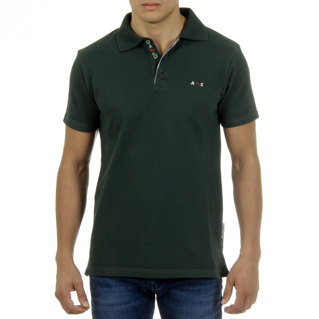 Polo Andrew Charles para hombre de manga corta verde SEMELO