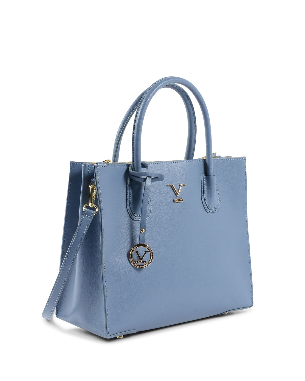 Bolso de mano para mujer V Italia azul claro BE10275 52 SAFFIANO COLLINA