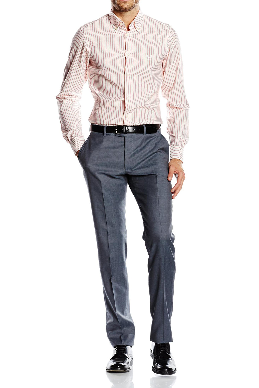 Camisa de cuello abotonado ajustada para hombre V 1969 Italia SBD58