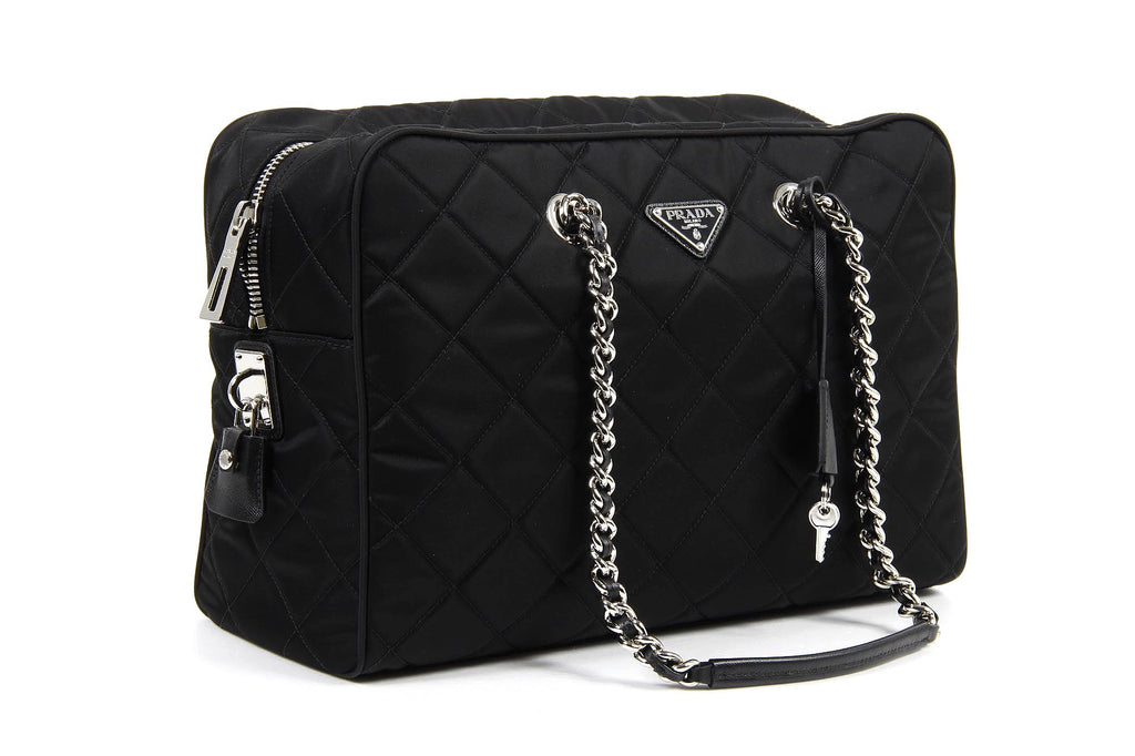Bolso acolchado Prada BL0774 Nero Tessuto Impuntu
